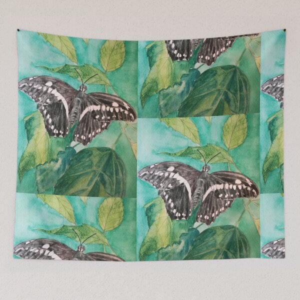 Item preview, Black and white butterfly watercolour painting  designed and sold by esvb.