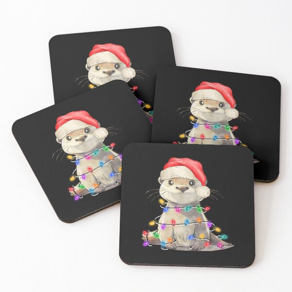 Item preview, Merry Christmas Lights Otter designed and sold by ThisIsMugLife.