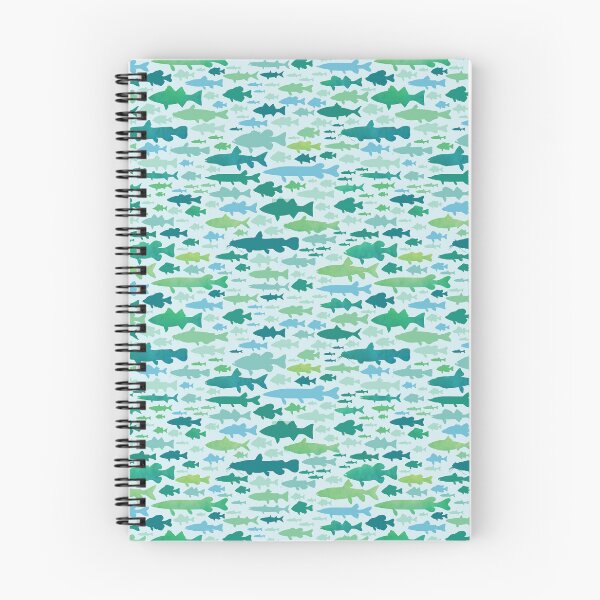 Item preview, Fish pattern blue green designed and sold by kspfeif.