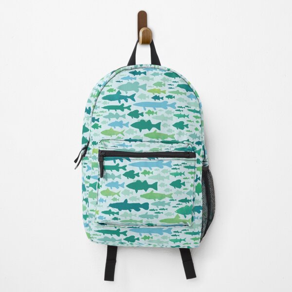 Item preview, Fish pattern blue green designed and sold by kspfeif.
