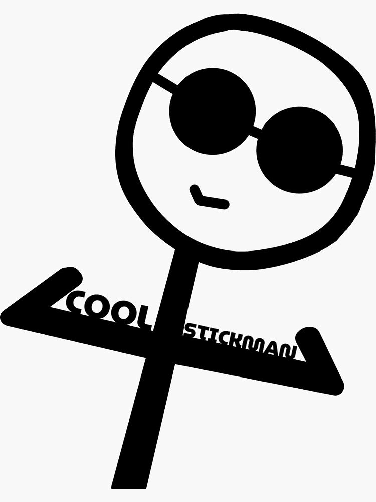 "COOL STICKMAN POWERFUL" Sticker for Sale by CoolStickMen Redbubble