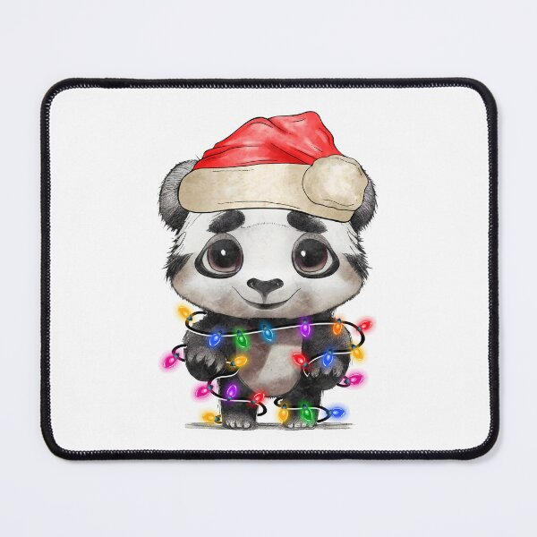 Item preview, Merry Christmas Lights Panda Bear designed and sold by ThisIsMugLife.
