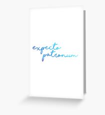 Blue Expecto Patronum Greeting Card