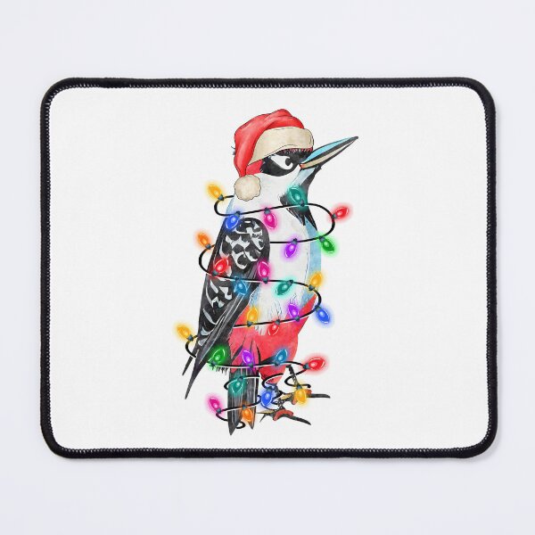 Item preview, Merry Christmas Lights Woodpecker designed and sold by ThisIsMugLife.