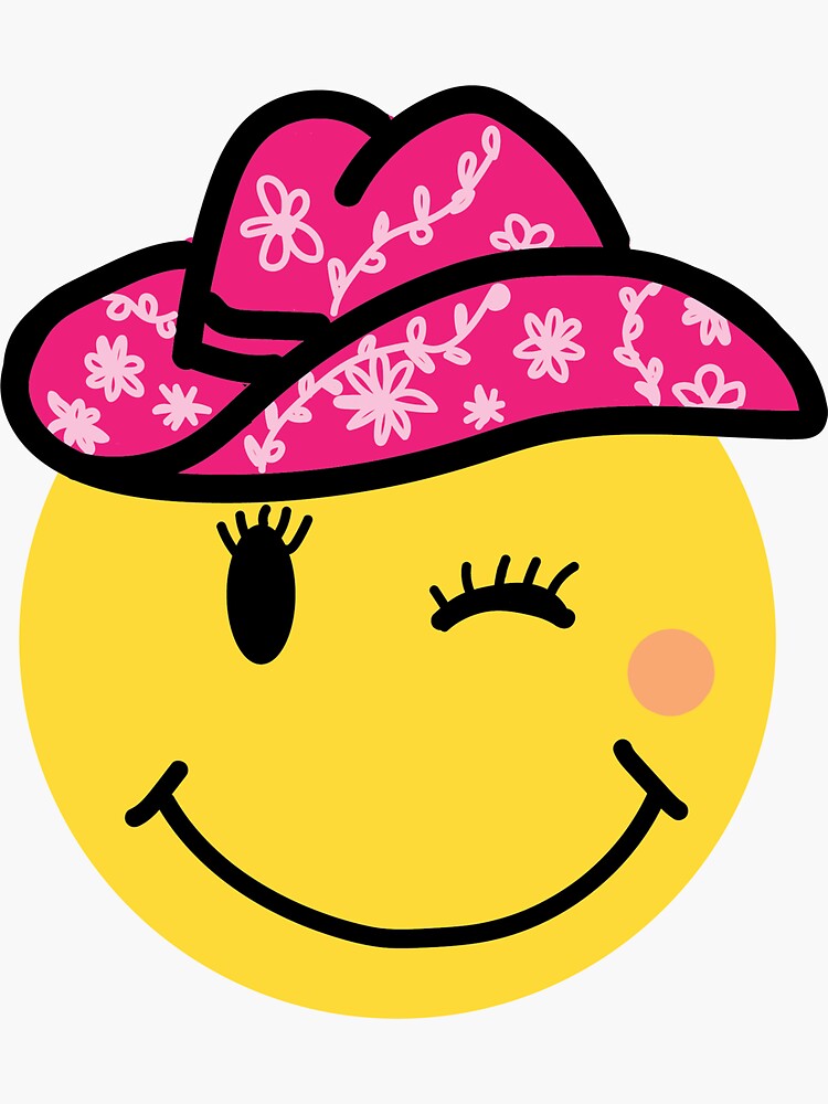 "Smiley Cowgirl" Sticker for Sale by mkglass02 Redbubble