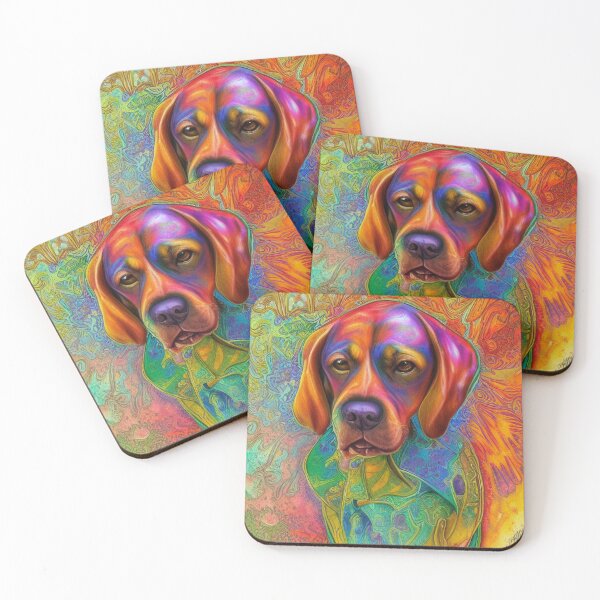 Item preview, Tribal American English Coonhound Dog Art 1 designed and sold by DiatomDesigns.