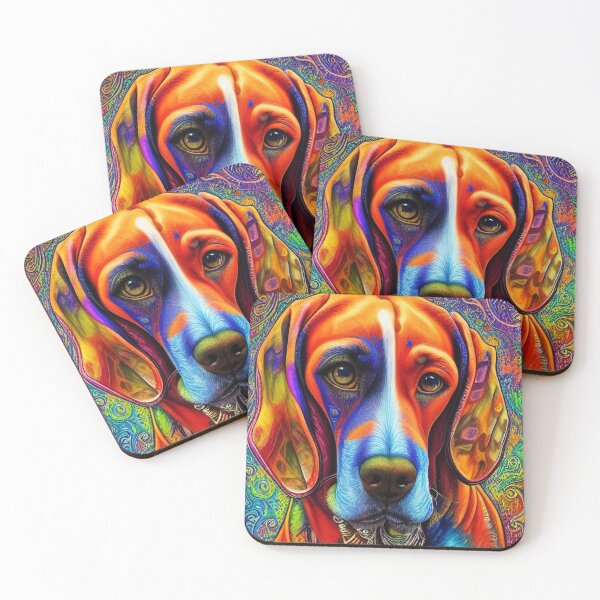 Item preview, Tribal American English Coonhound Dog Art 2 designed and sold by DiatomDesigns.