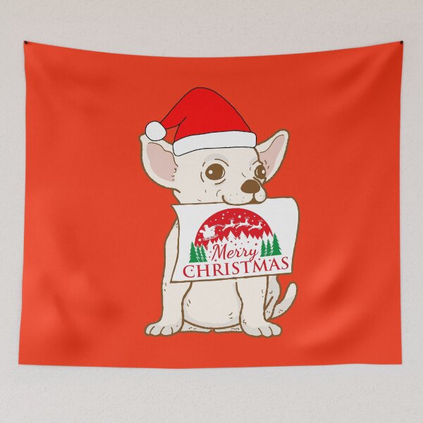 Item preview, Cute Chihuahua with Santa Claus' hat 10 - merry christmas designed and sold by Olivvier.