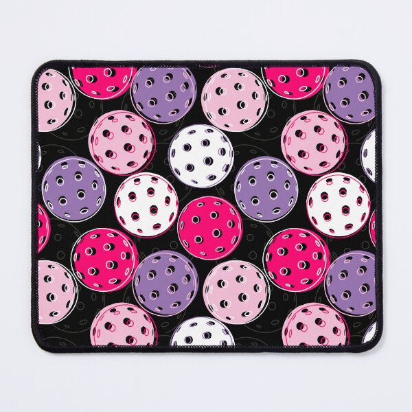 Item preview, Pickleballs all over pattern - pink on black designed and sold by EvieWoj.