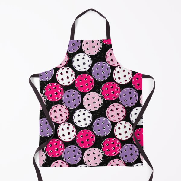Item preview, Pickleballs all over pattern - pink on black designed and sold by EvieWoj.