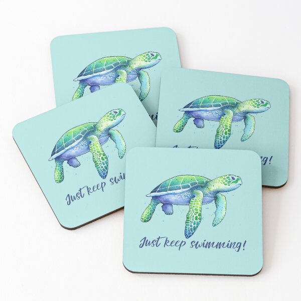 Item preview, Just Keep Swimming! Sea Turtle designed and sold by SamNagelArt.
