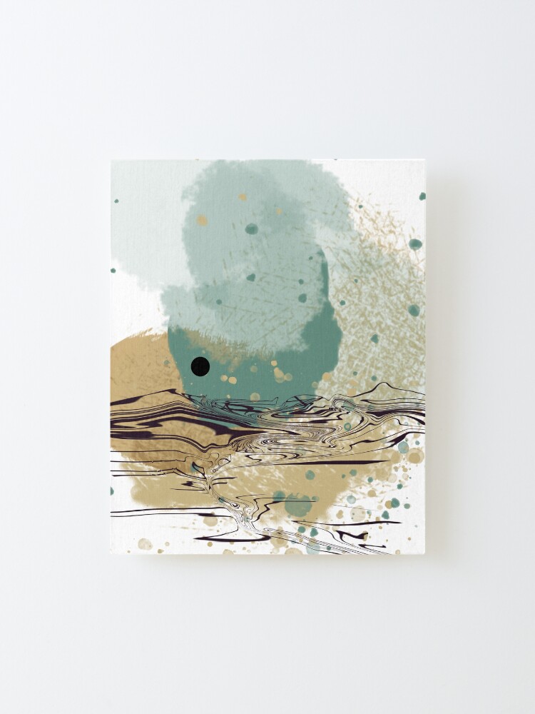 Alternate view of Meadow - abstract landscape Mounted Print