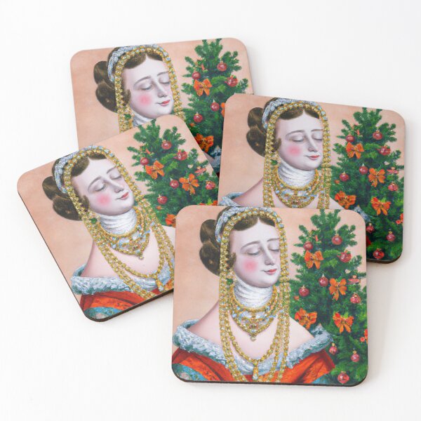 Item preview, Ai Holiday Altered Art Portraits Painting, Ai Christmas Art by Ai designed and sold by RadRococo.