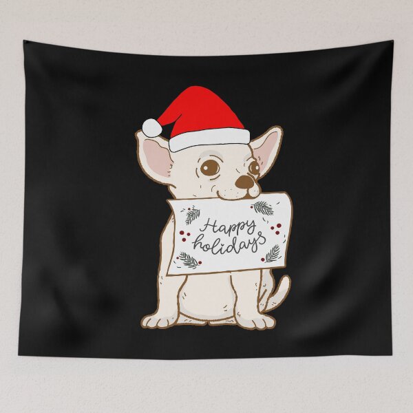 Item preview, Cute Chihuahua with Santa Claus' hat 14 - merry christmas designed and sold by Olivvier.