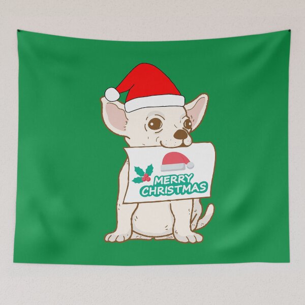 Item preview, Cute Chihuahua with Santa Claus' hat 15 - merry christmas designed and sold by Olivvier.