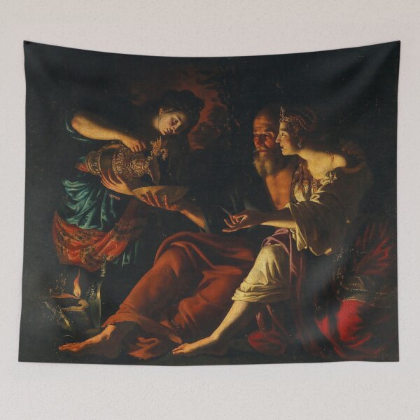 Item preview, Lot and His Daughters | Giovanni Francesco Guerrieri | 1617 Biblical Art designed and sold by CJET.