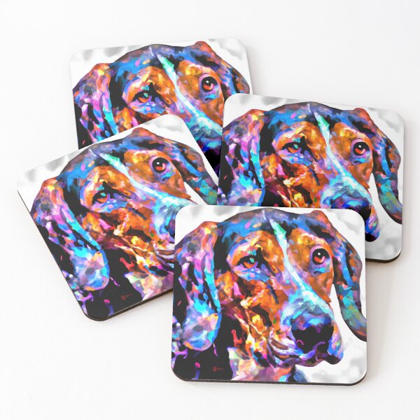 Item preview, Tribal American English Coonhound Dog Art 3 designed and sold by DiatomDesigns.