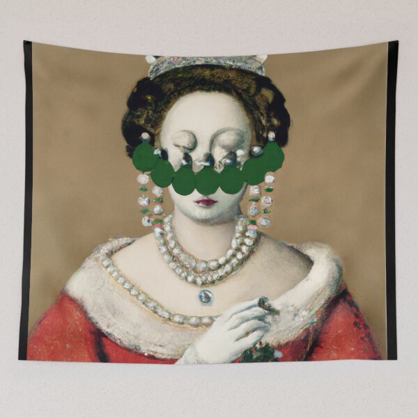 Item preview, Ai Holiday Altered Art Portraits Painting, Ai Christmas Art by Ai designed and sold by RadRococo.