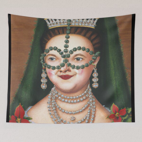Item preview, Ai Holiday Altered Art Portraits Painting, Ai Christmas Art by Ai designed and sold by RadRococo.