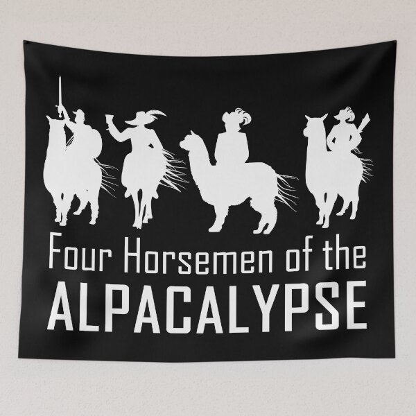 Item preview, ALPACALYPSE - The Four Horsemen are coming (white) designed and sold by Groenendijk.