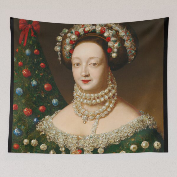 Item preview, Ai Holiday Altered Art Portraits Painting, Ai Christmas Art by Ai designed and sold by RadRococo.