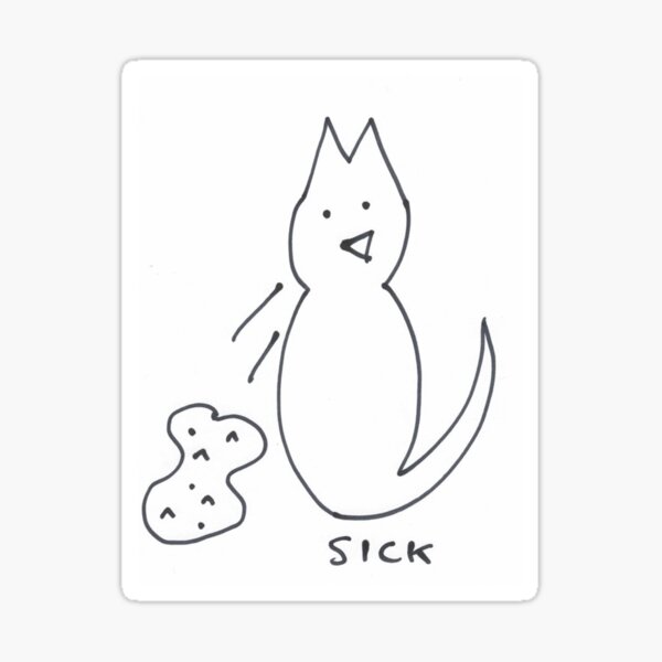 cat-sick-sticker-for-sale-by-42ndart-redbubble