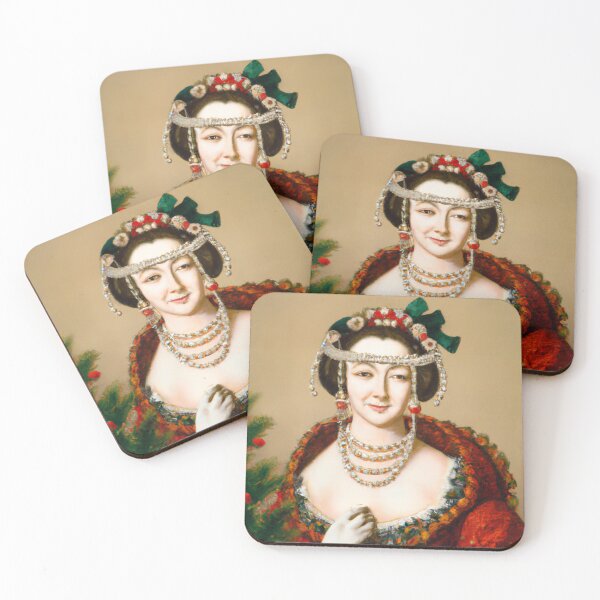 Item preview, Ai Holiday Altered Art Portraits Painting, Ai Christmas Art by Ai designed and sold by RadRococo.