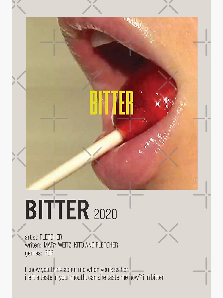 "bitter fletcher aesthetic minimalist poster" Sticker for Sale by