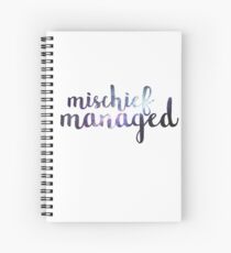 Galaxy Mischief Managed Spiral Notebook