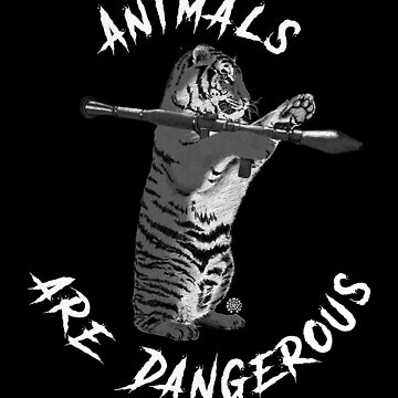 Artwork thumbnail, Animals Are Dangerous! (White Text) by TheRandomFactor