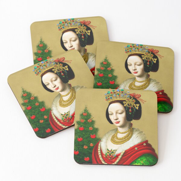 Item preview, Ai Holiday Altered Art Portraits Painting, Ai Christmas Art by Ai designed and sold by RadRococo.