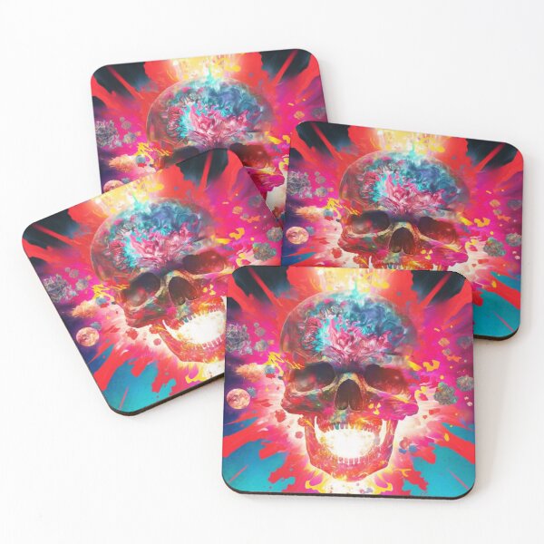 Item preview, psychedelic skull designed and sold by Daramacus.
