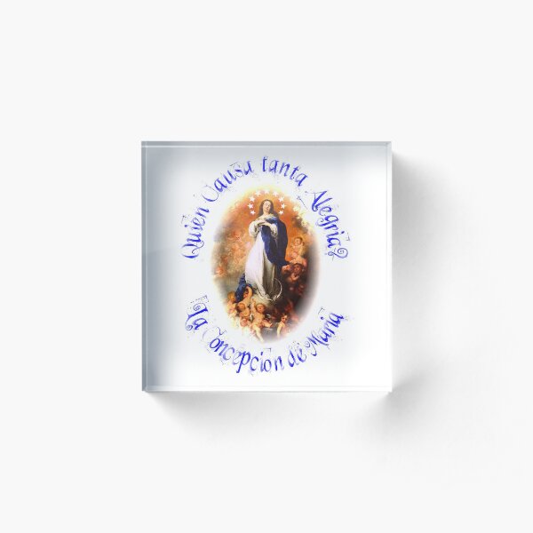 Nicaragua T-Shirt La Purisima Inmaculada Immaculate Heart Acrylic Block