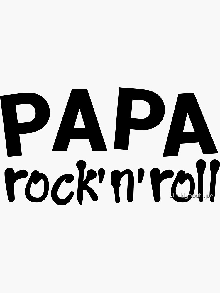 "rock 'n' roll dad musician rock dad" Sticker for Sale by Buddyboutique