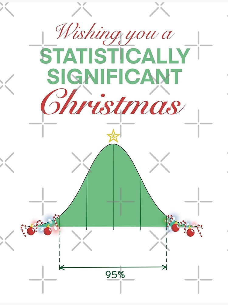 Thumbnail 2 of 2, Greeting Card, Statistically Significant Christmas Tree designed and sold by TrailMixArt.
