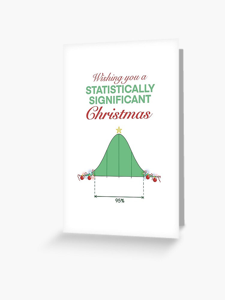 Thumbnail 1 of 2, Greeting Card, Statistically Significant Christmas Tree designed and sold by TrailMixArt.