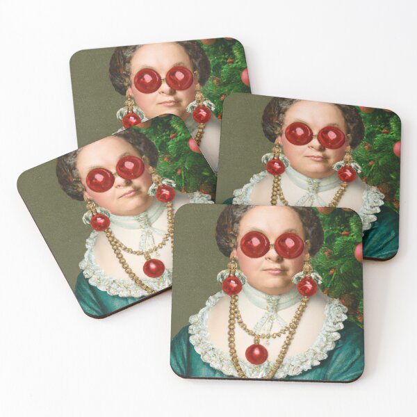 Item preview, Ai Holiday Altered Art Portraits Painting, Ai Christmas Art by Ai designed and sold by RadRococo.