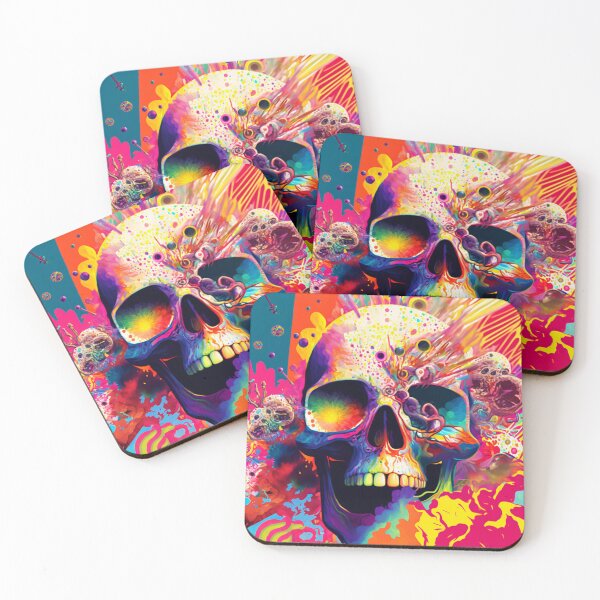 Item preview, psychedelic skull 2 designed and sold by Daramacus.