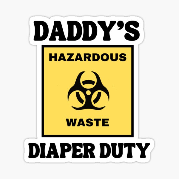 "Daddy's Diaper Duty Apron, Hazardous Waste Diaper Duty, New dad, New