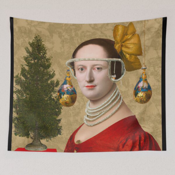 Item preview, Ai Holiday Altered Art Portraits Painting, Ai Christmas Art by Ai designed and sold by RadRococo.