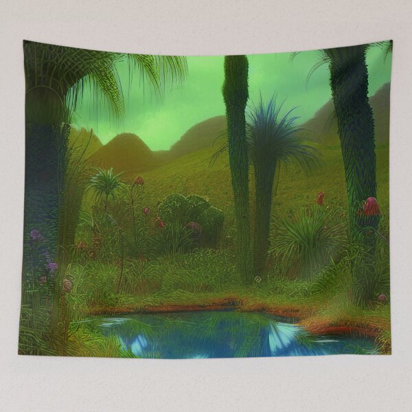 Item preview, Green Landscape with Palms, Sceney Nature designed and sold by NatureFood.