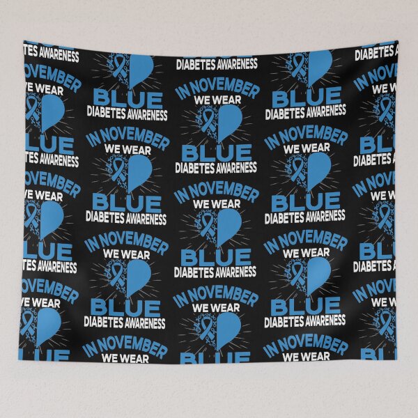 Item preview, In November we Wear Blue Diabetes Awareness Love Heart designed and sold by Designs-RZ.