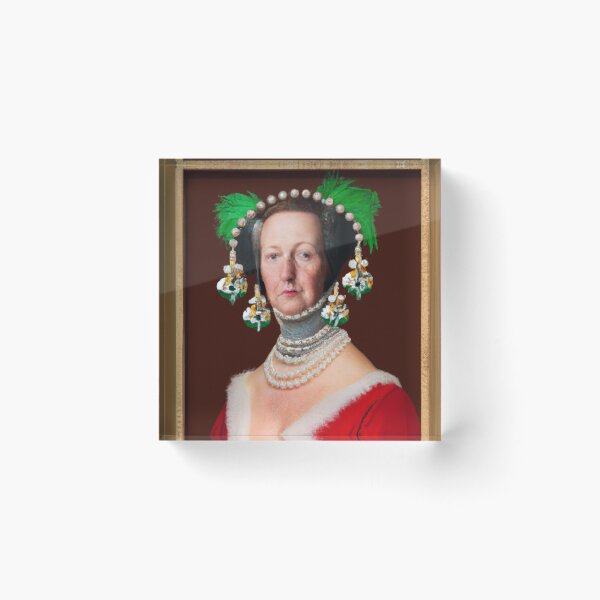 Item preview, Ai Holiday Altered Art Portraits Painting, Ai Christmas Art by Ai designed and sold by RadRococo.