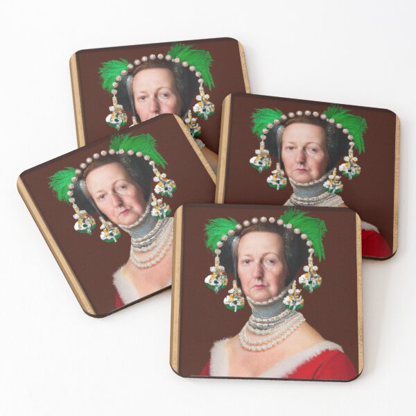 Item preview, Ai Holiday Altered Art Portraits Painting, Ai Christmas Art by Ai designed and sold by RadRococo.