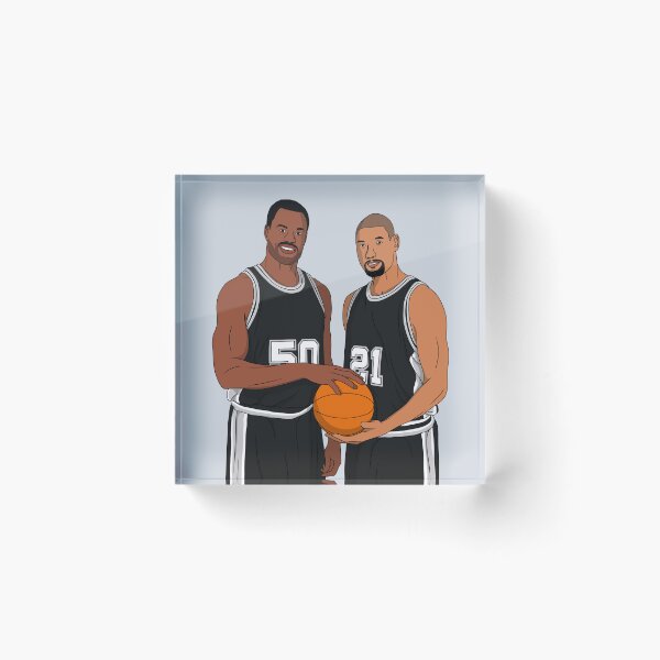 Item preview, David Robinson And Tim Duncan - San Antonio Basketball Champions designed and sold by sportsign.