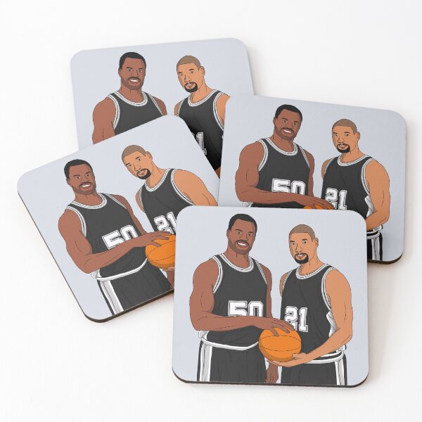Item preview, David Robinson And Tim Duncan - San Antonio Basketball Champions designed and sold by sportsign.