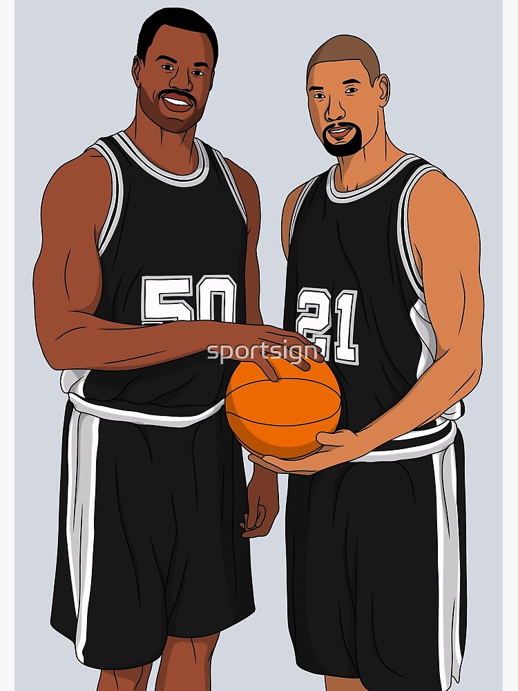 90s David Robinson San Antonio Spurs Caricature T-Shirt