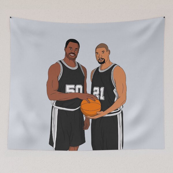 Item preview, David Robinson And Tim Duncan - San Antonio Basketball Champions designed and sold by sportsign.