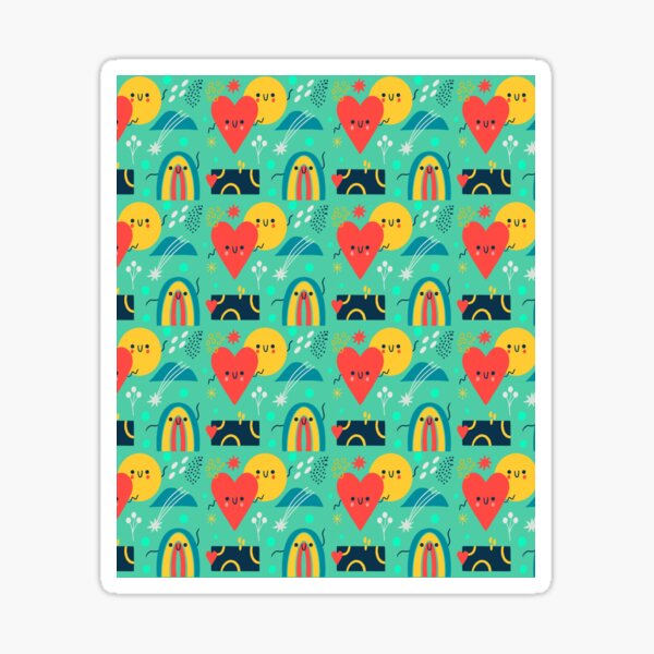 red-yellow-green-and-blue-cute-and-beautiful-shape-pattern-sticker