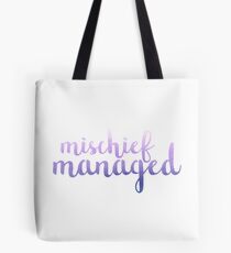 Purple Mischief Managed Tote Bag